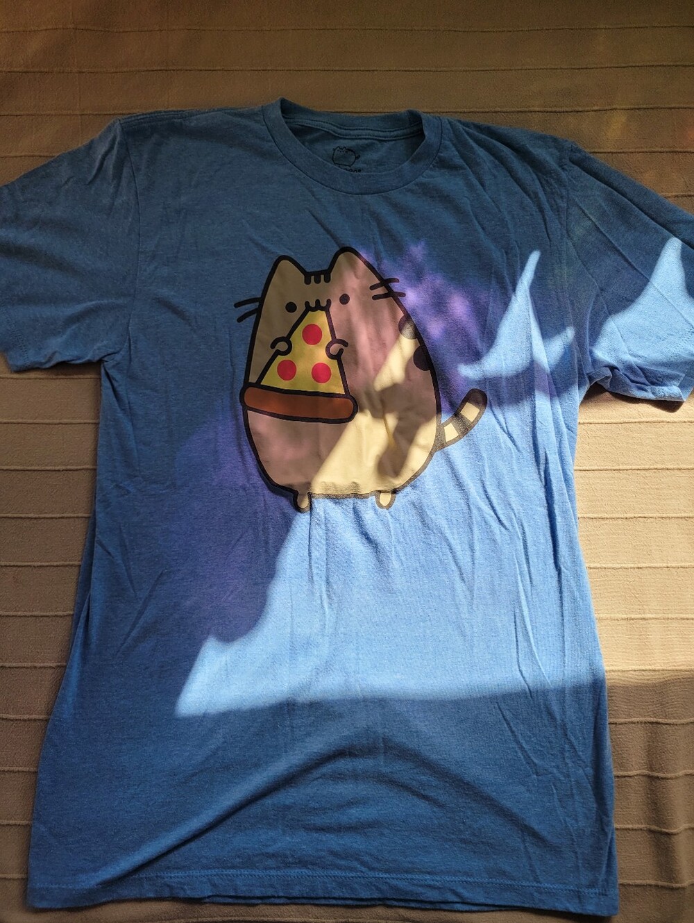 Pusheen Light Blue Heather Crew Neck Tee